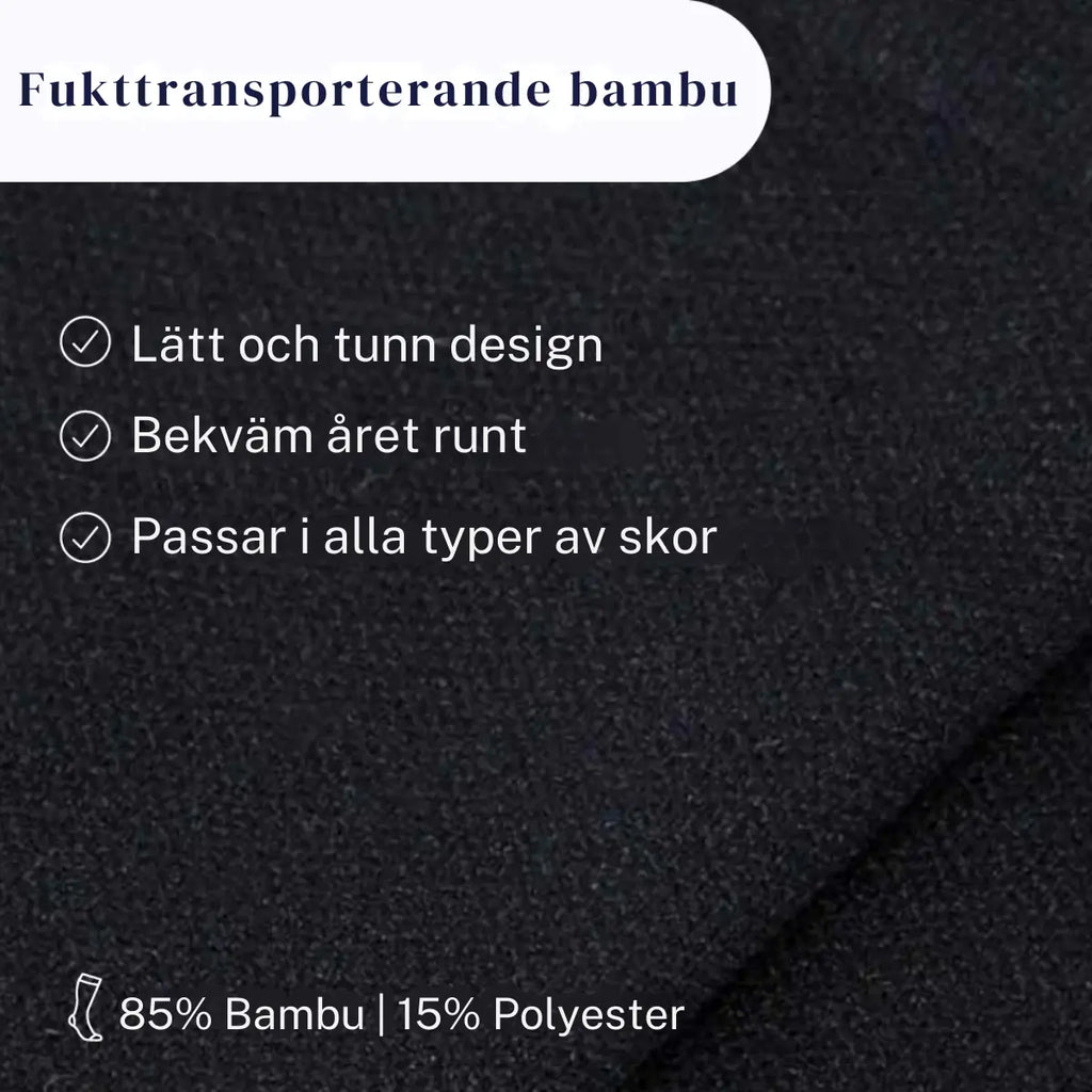 Bambukompressionsstrumpor för seniorer – lätta att ta på, mild kompression 8-15mmHg - Scandic wellness