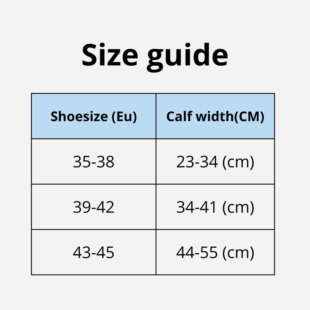 Kompressionsstrumpa i bambu, 8-15mmHg, Svart
