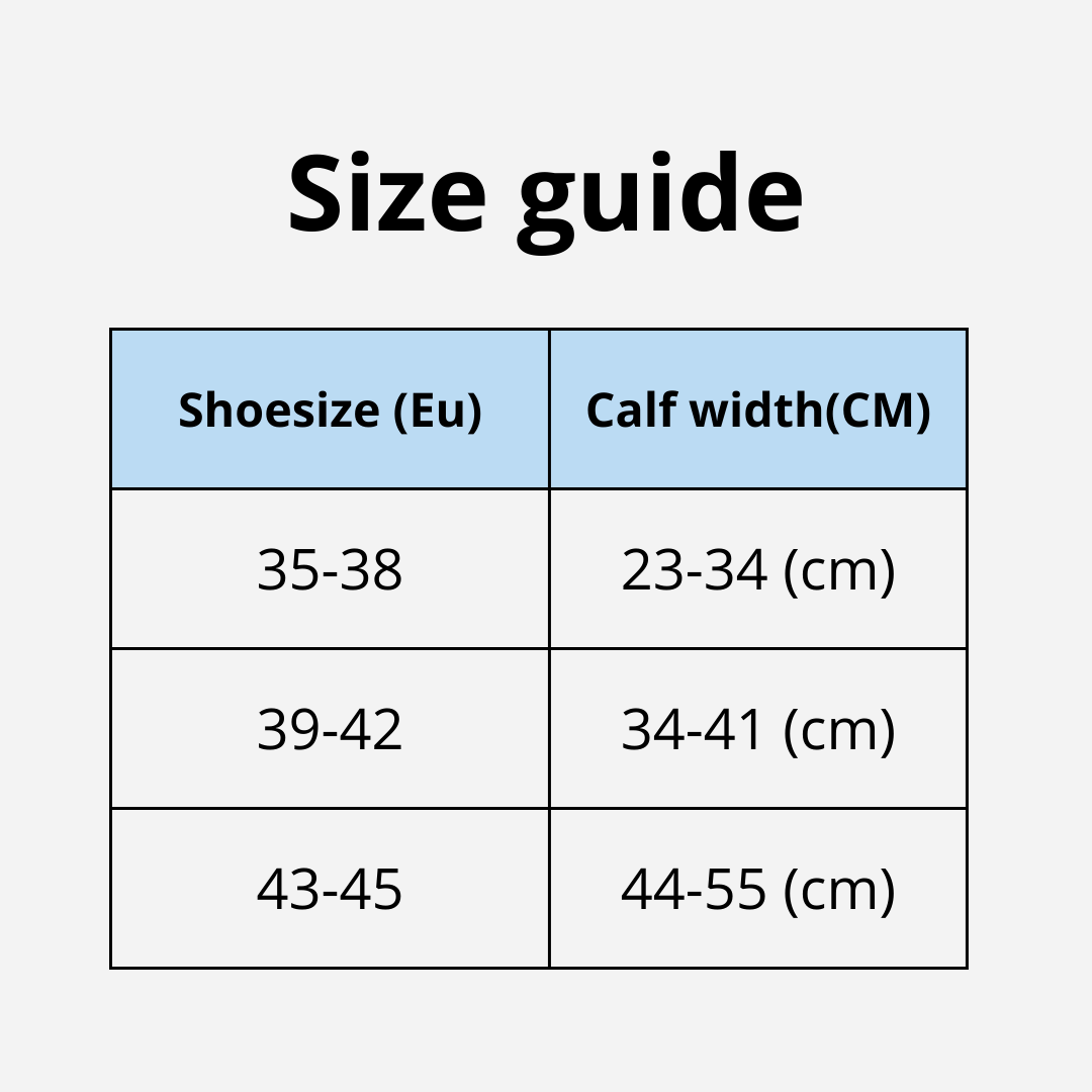 Kompressionsstrumpa i bambu, 8-15mmHg, Svart