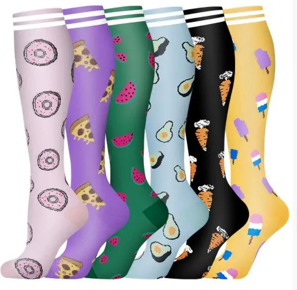 Kompressionsstrumpor – 6-pack med roliga matmotiv Scandic wellness